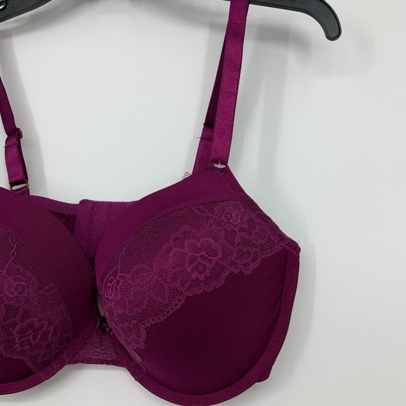 Maidenform Self Expressions Bra Womens 40DD Purple Lace Underwire Push Up - Picture 4 of 10